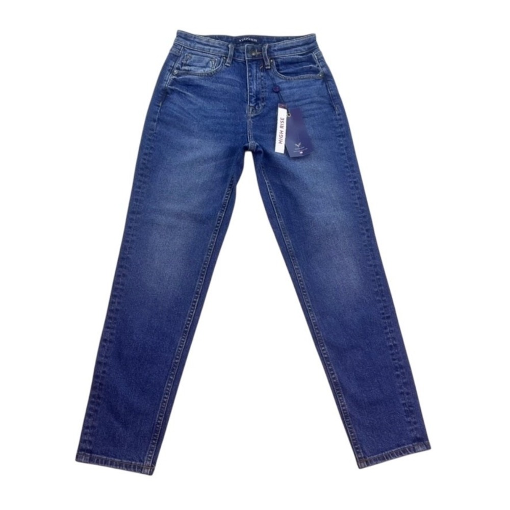 Vigoss Friday High Rise Tapered Boyfriend Jeans Dark Wash 24 NWT